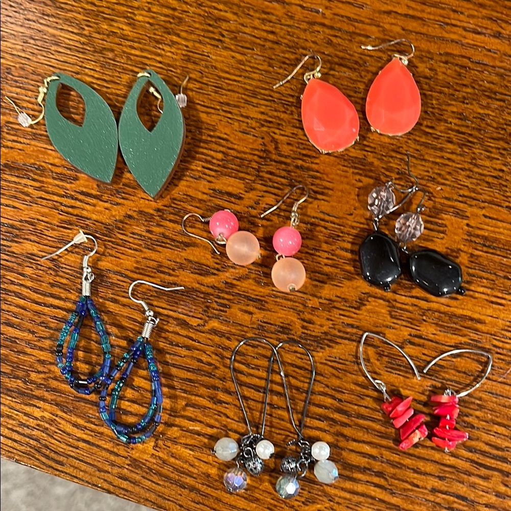 Lot of Assorted Colorful Earrings Set.